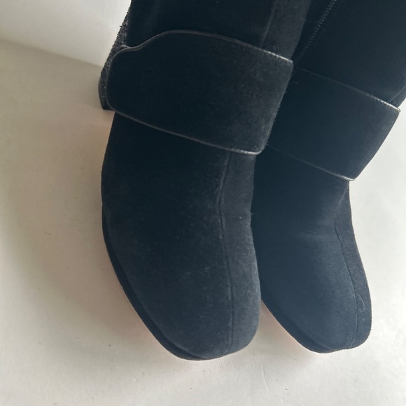 Gucci Black Suede Genuine Leather Glitter Heel Ankle Boots size EUR 40, US 9.5 - Picture 5 of 16